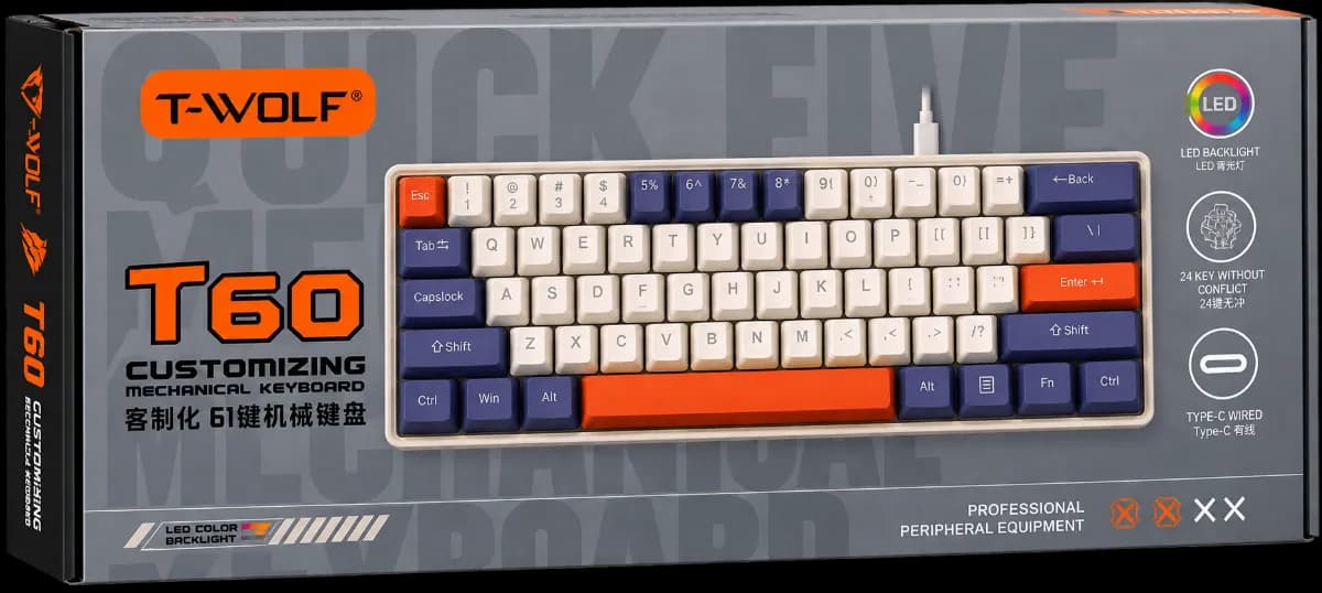 T-wolf T60 Mechanical Keyboard
