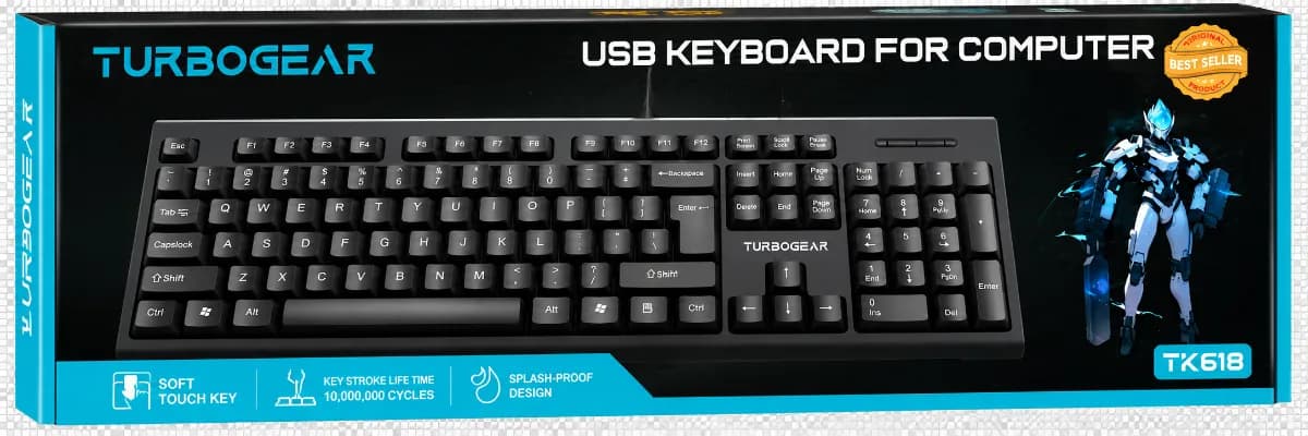 Turbo Gear TK618 office USB Keyboard